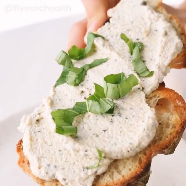 Homemade Vegan Basil Ricotta