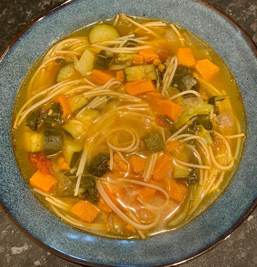 Delicious Homemade Vegetable Soup with Pasta