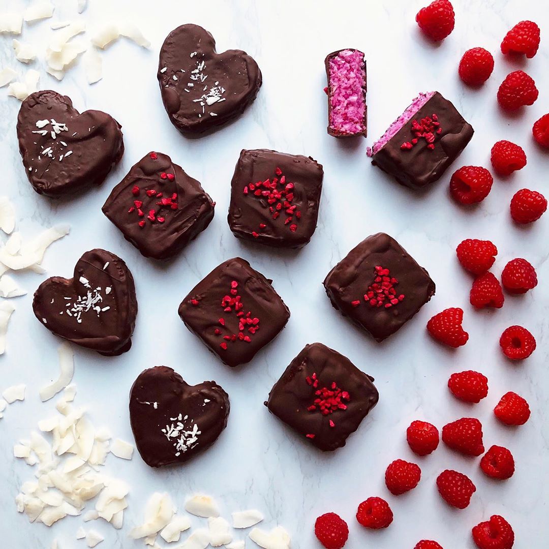Coconut and Raspberry Chocolates