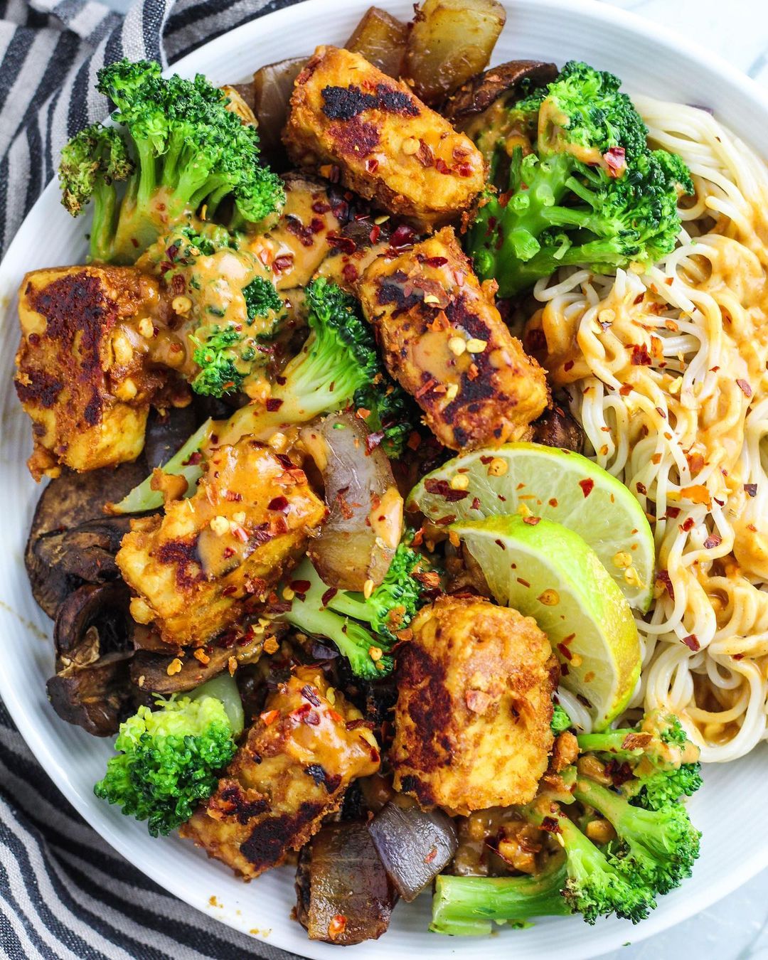 Peanut Tempeh with Ginger and Peanut Sauce