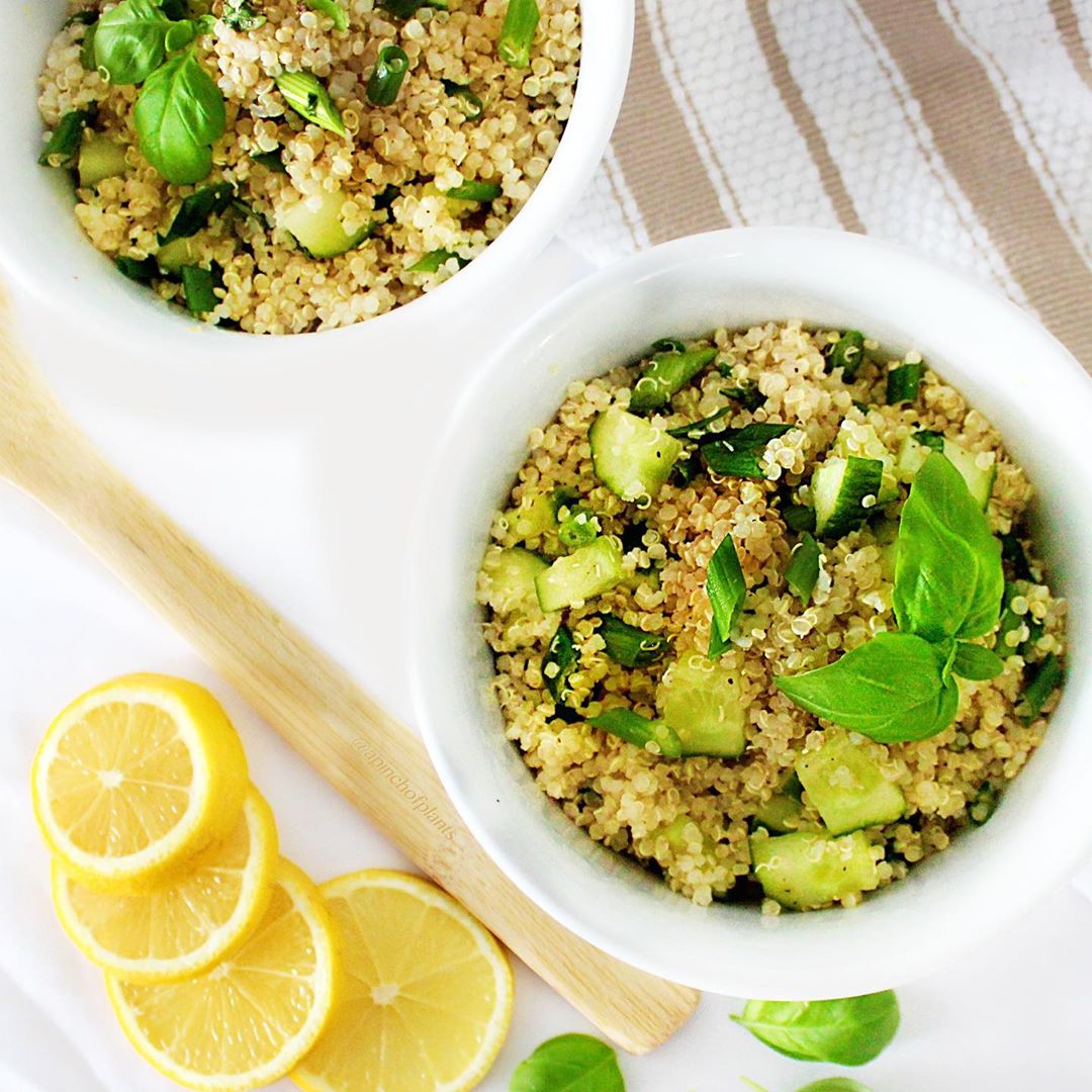 Simple Lemon Basil Quinoa Salad