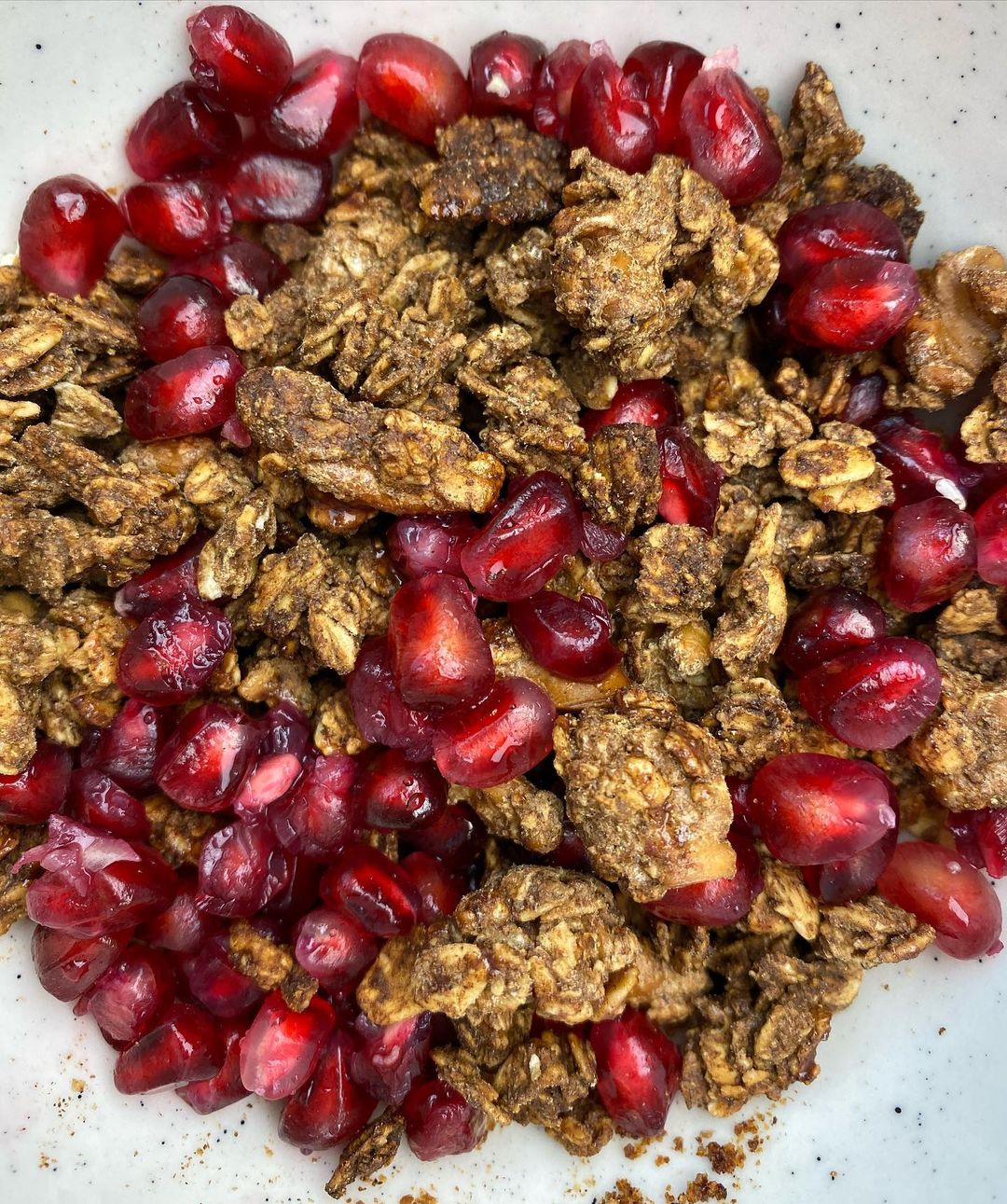 Homemade Cacao Granola with Almonds and Maple Syrup