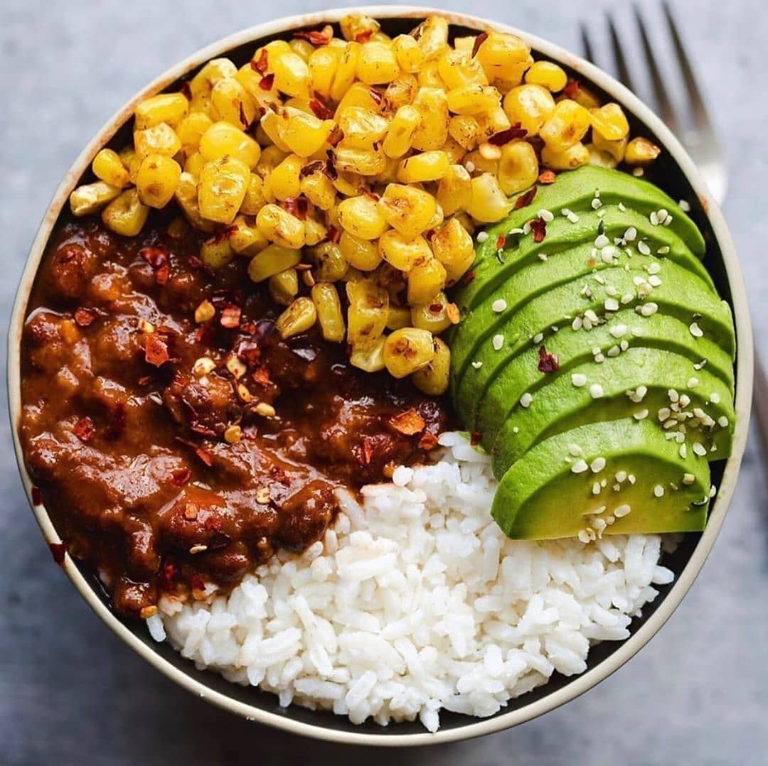 Mexican Style Black Beans with Roasted Chili Lime Corn