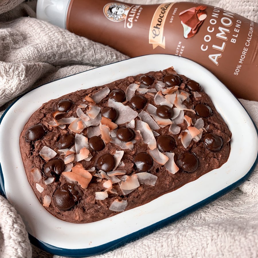 Choco Coconut Baked Oats Breakfast