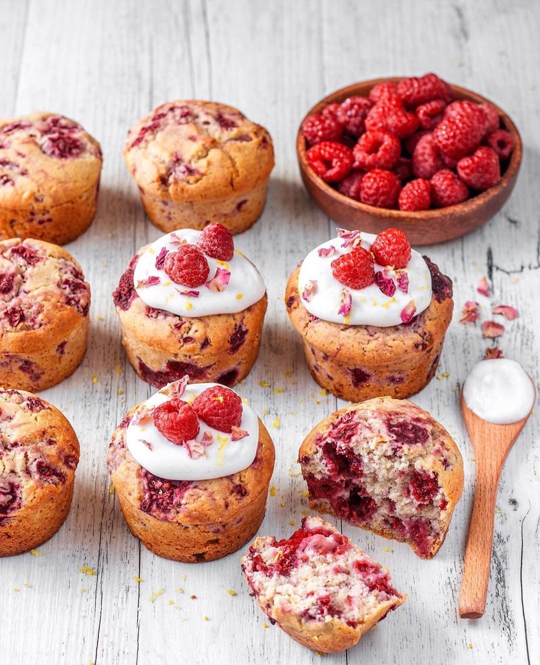 Best Vegan Raspberry Lemon Muffins