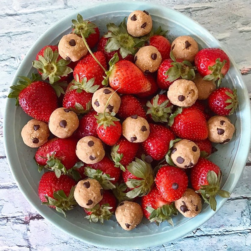 Vegan Strawberries and Cookie Dough