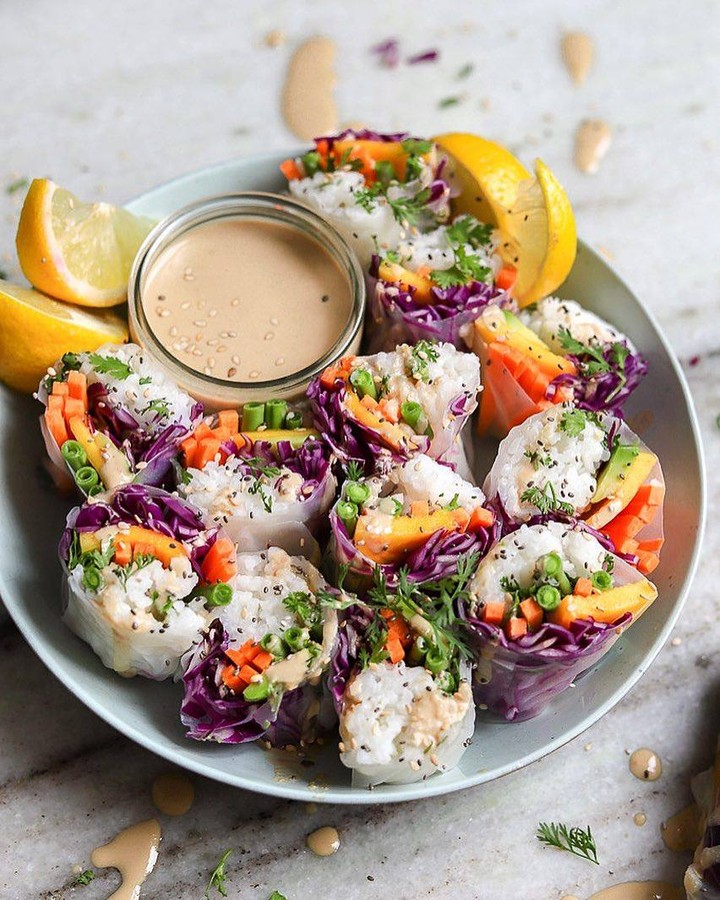 Rainbow Rice Paper Rolls