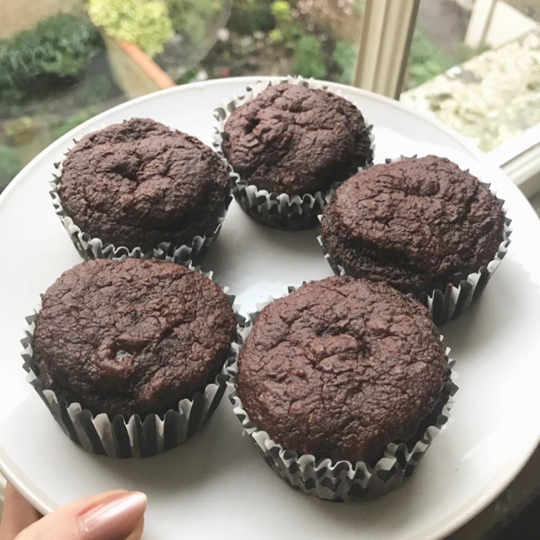 Fudgy Vegan Brownie Muffins with Coconut