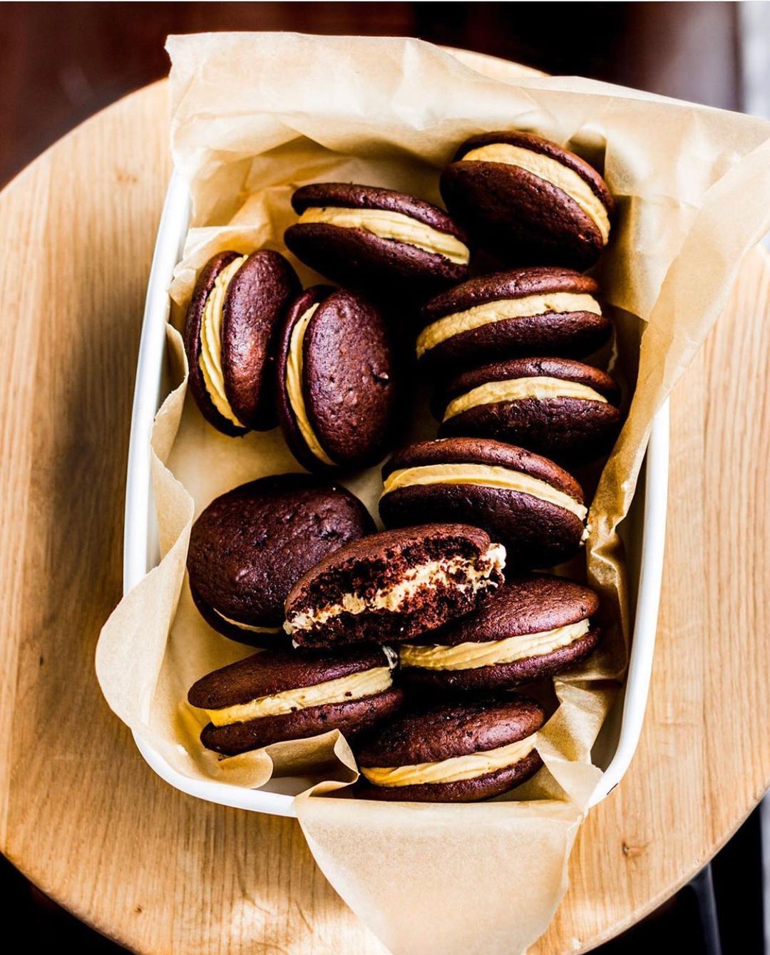 Vegan Choc Caramel Whoopie Pies