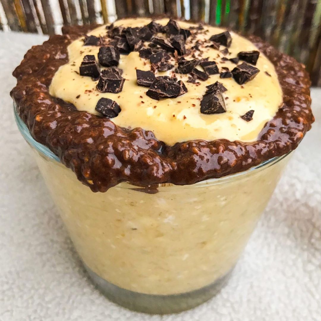 Vegan Snickers Inspired Overnight Oats