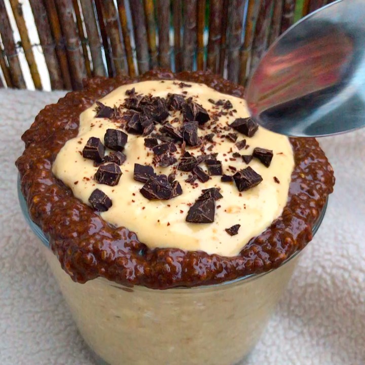 Vegan Snickers Inspired Overnight Oats