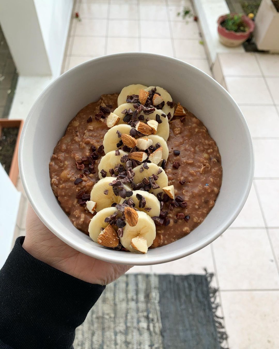 Chocolate and Almond Breakfast Porridge