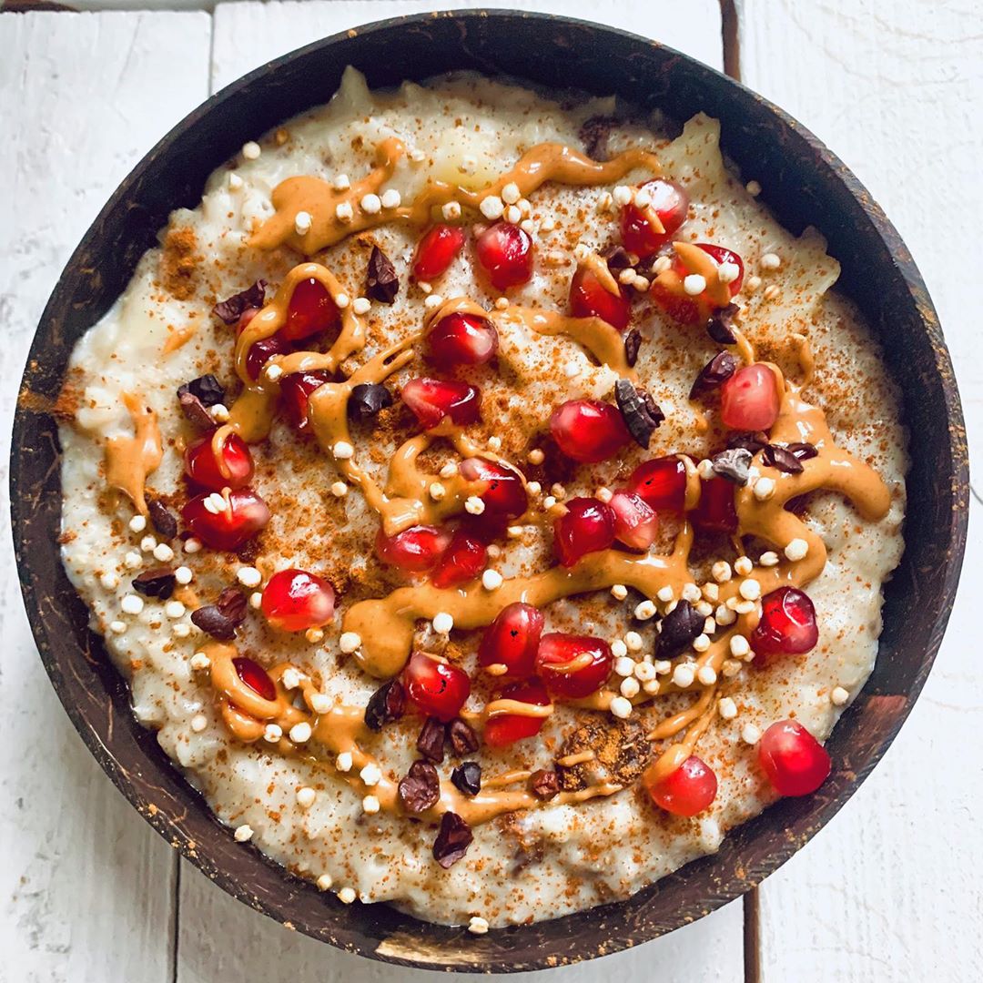 Healthy Cauliflower Rice Oatmeal Breakfast