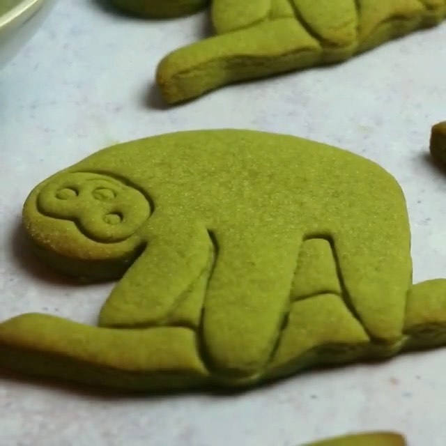Vegan Matcha Sloth Cookies