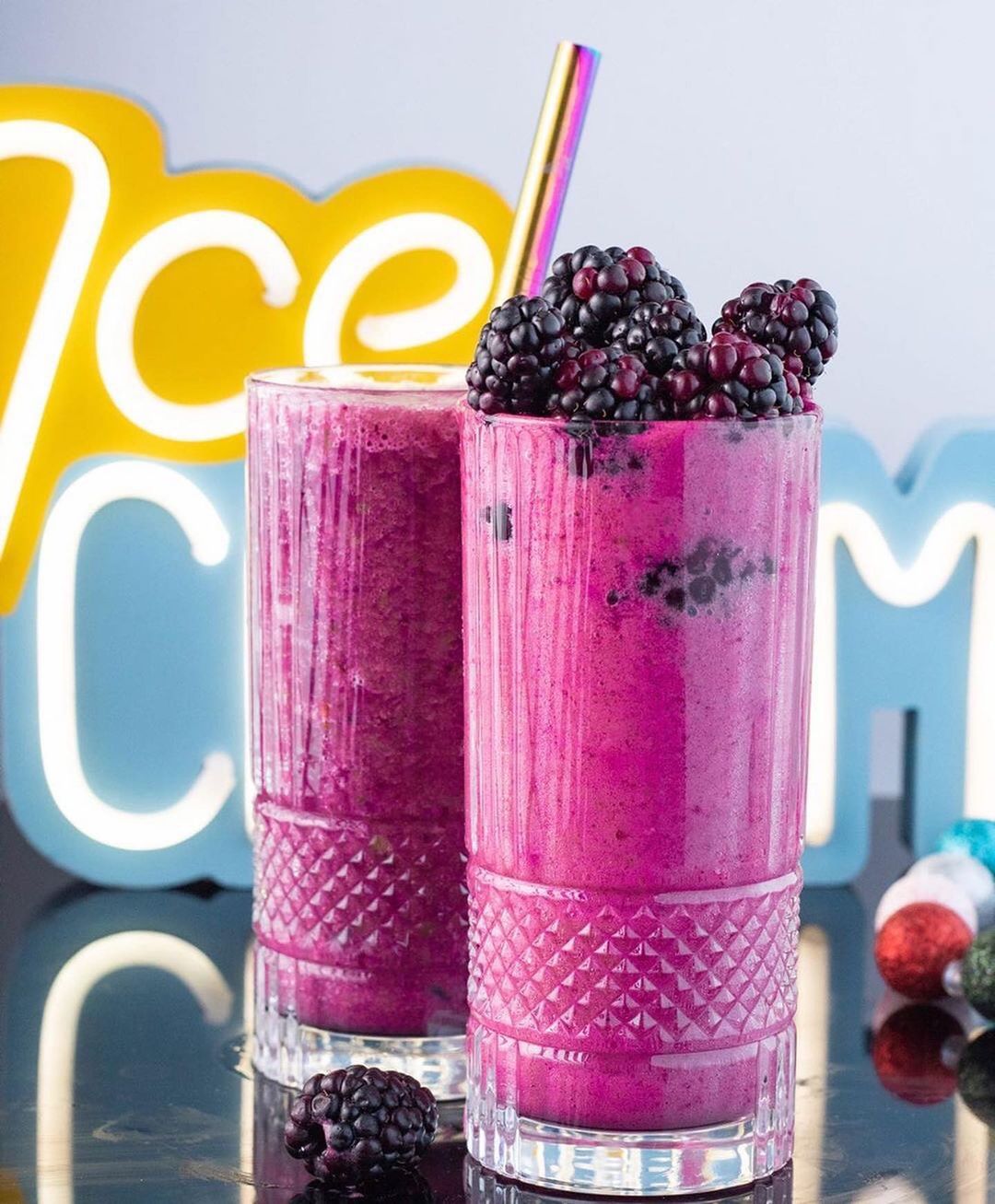 Pink Pitaya Smoothie with Bananas and Plant Milk