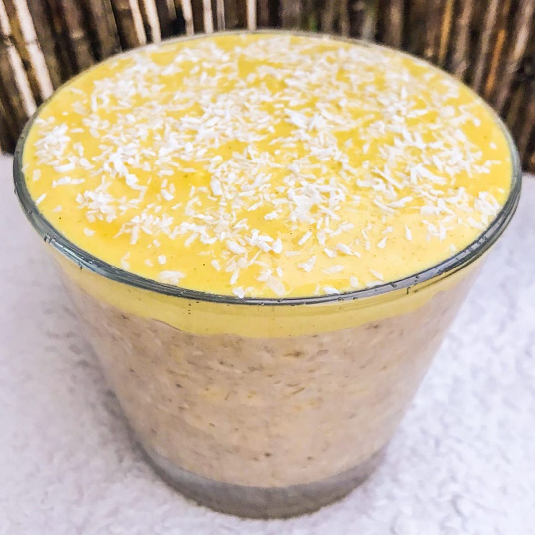 Raffaello Inspired Overnight Oats Breakfast
