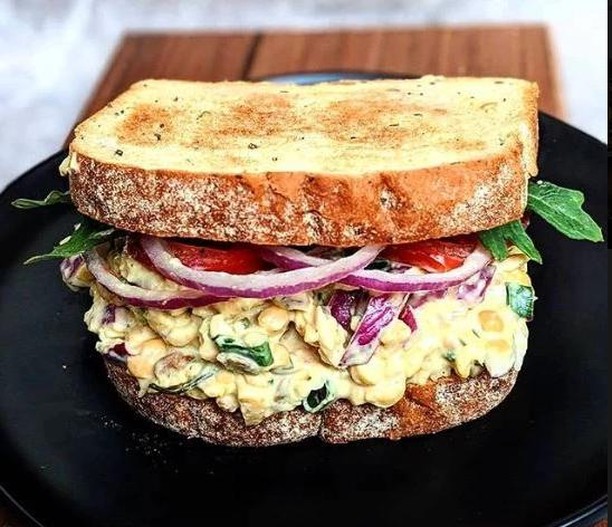 Simple Vegan Chickpea Tuna Sandwich