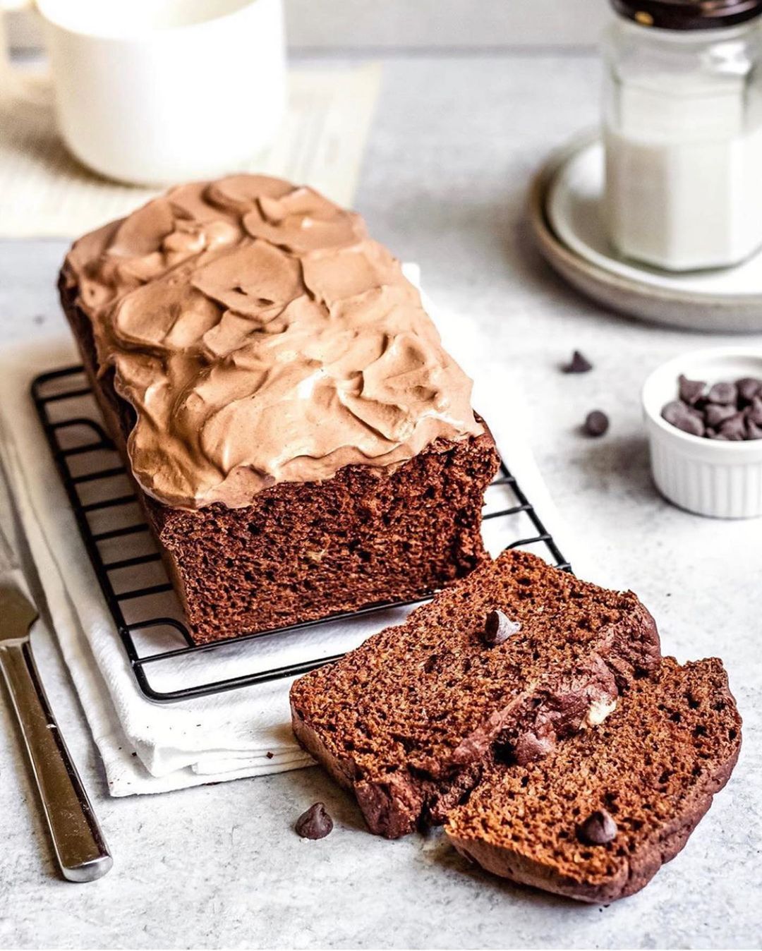 Homemade Vegan Chocolate Banana Bread