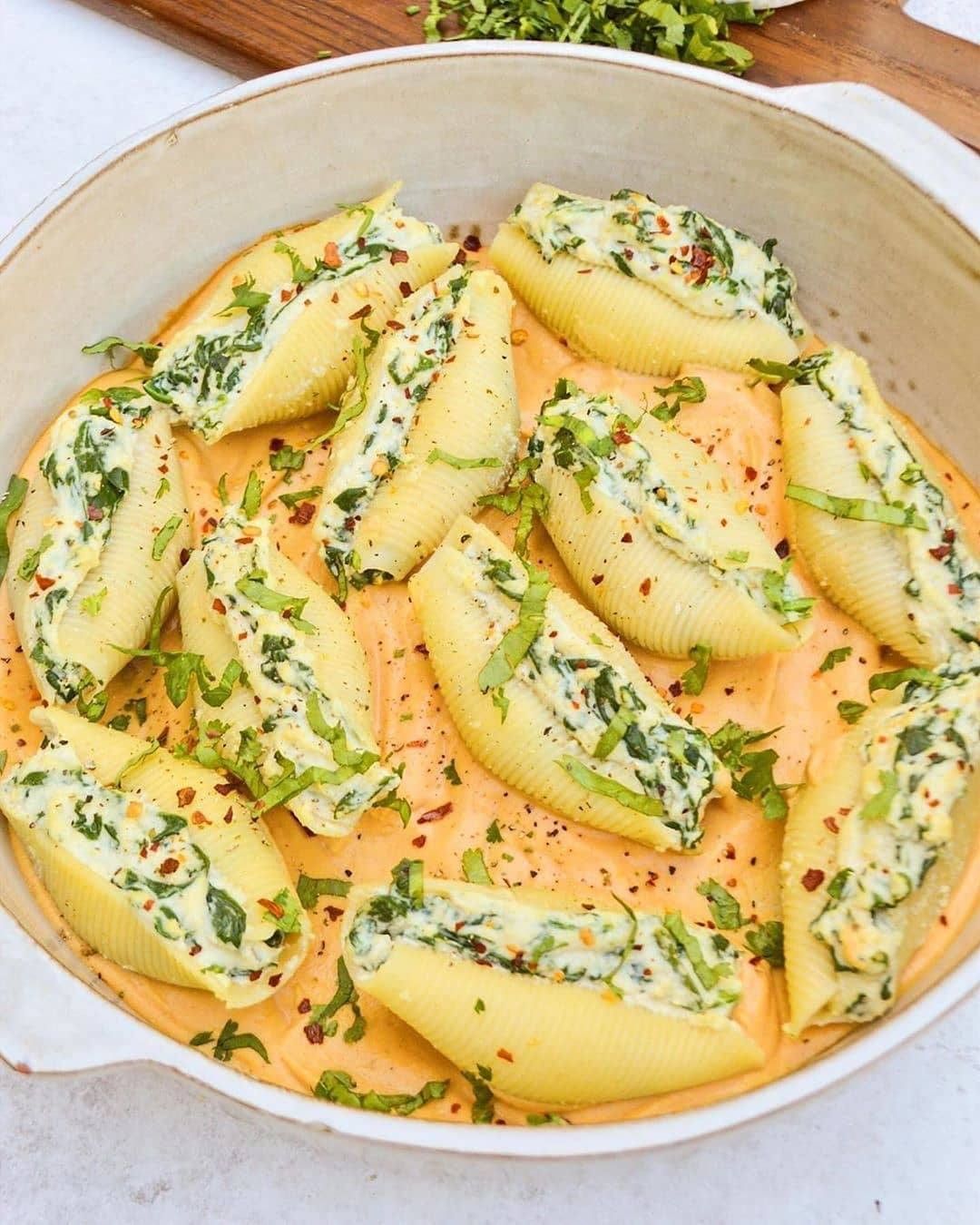 Vegan Ricotta Stuffed Shells