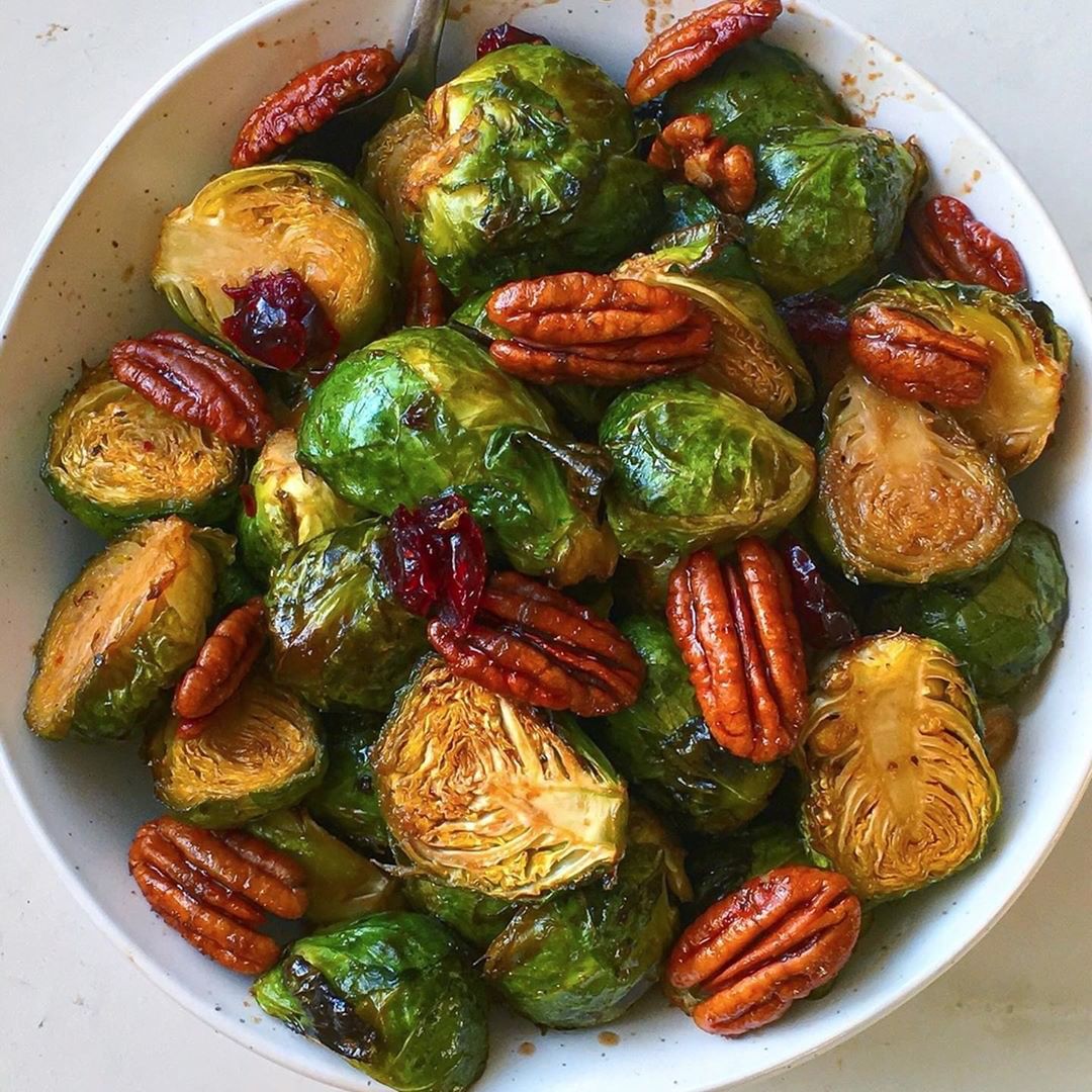 Roasted Balsamic and Maple Glazed Brussels Sprouts