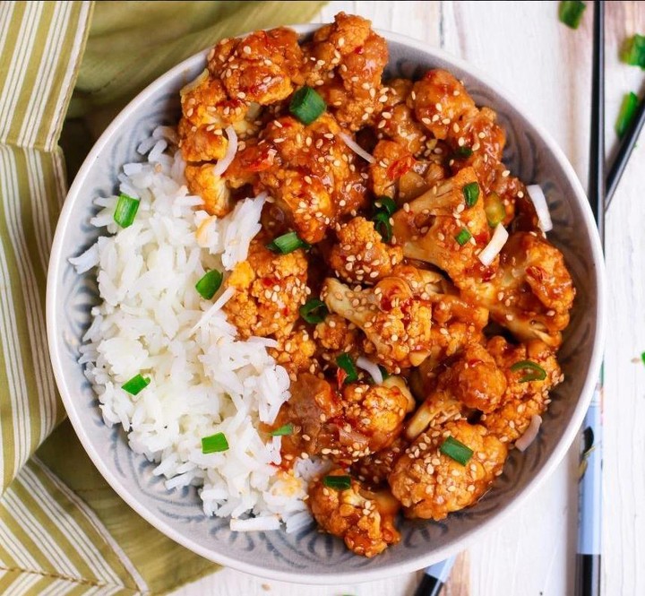 Sticky Sesame Cauliflower Dish