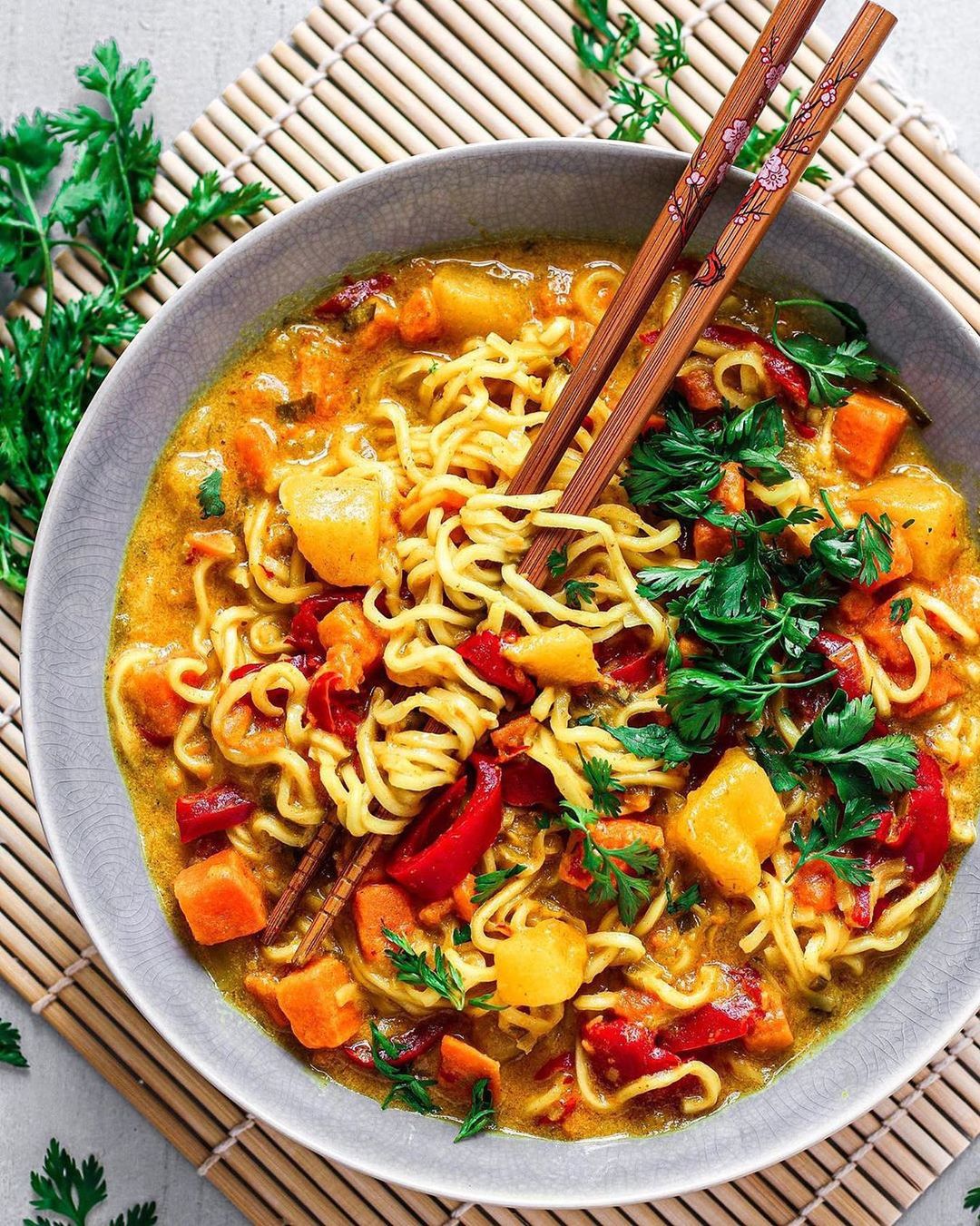 Mango Coconut Noodle Curry