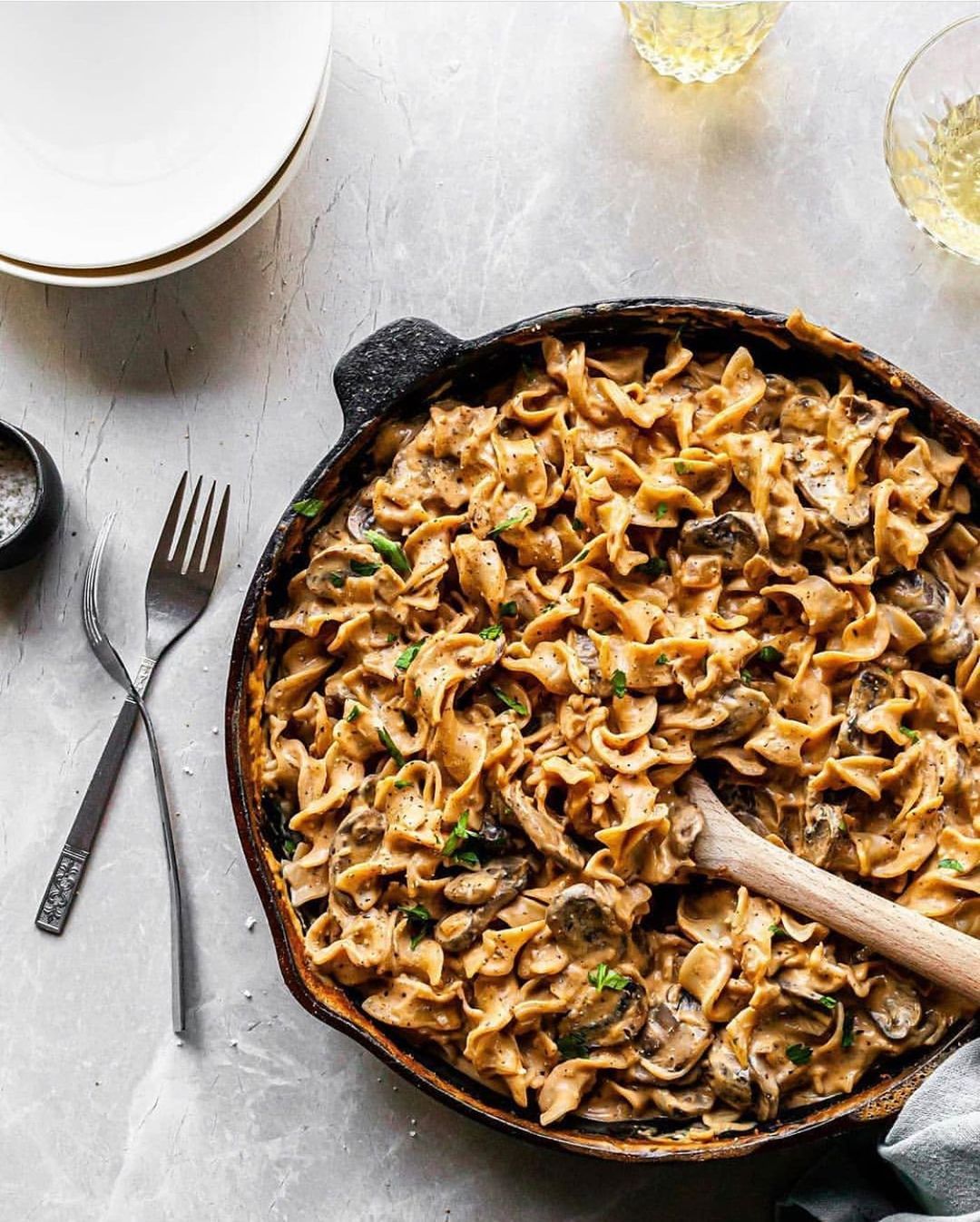 Comforting Vegan Mushroom Stroganoff