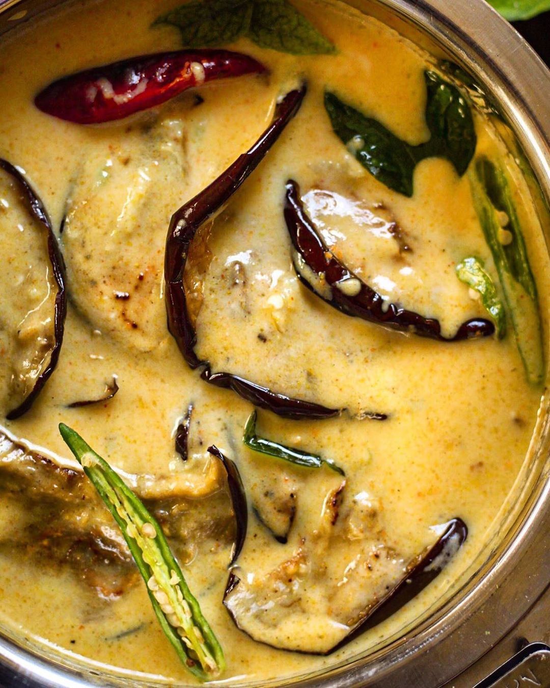 Eggplant in Curried Yogurt Sauce