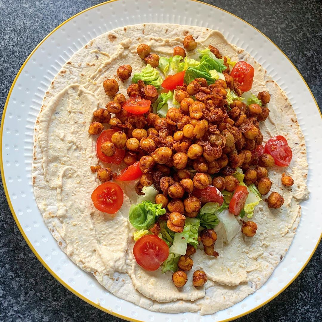 Vegan Chickpea and Vegetable Wrap for Lunch