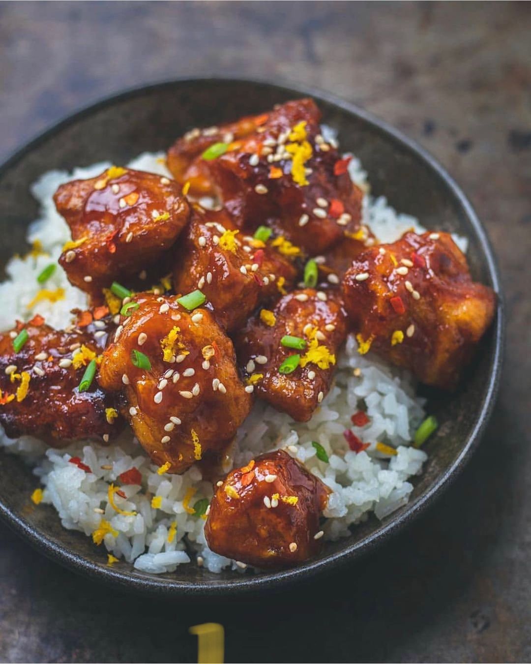 Sticky Orange Tofu Perfect with Rice