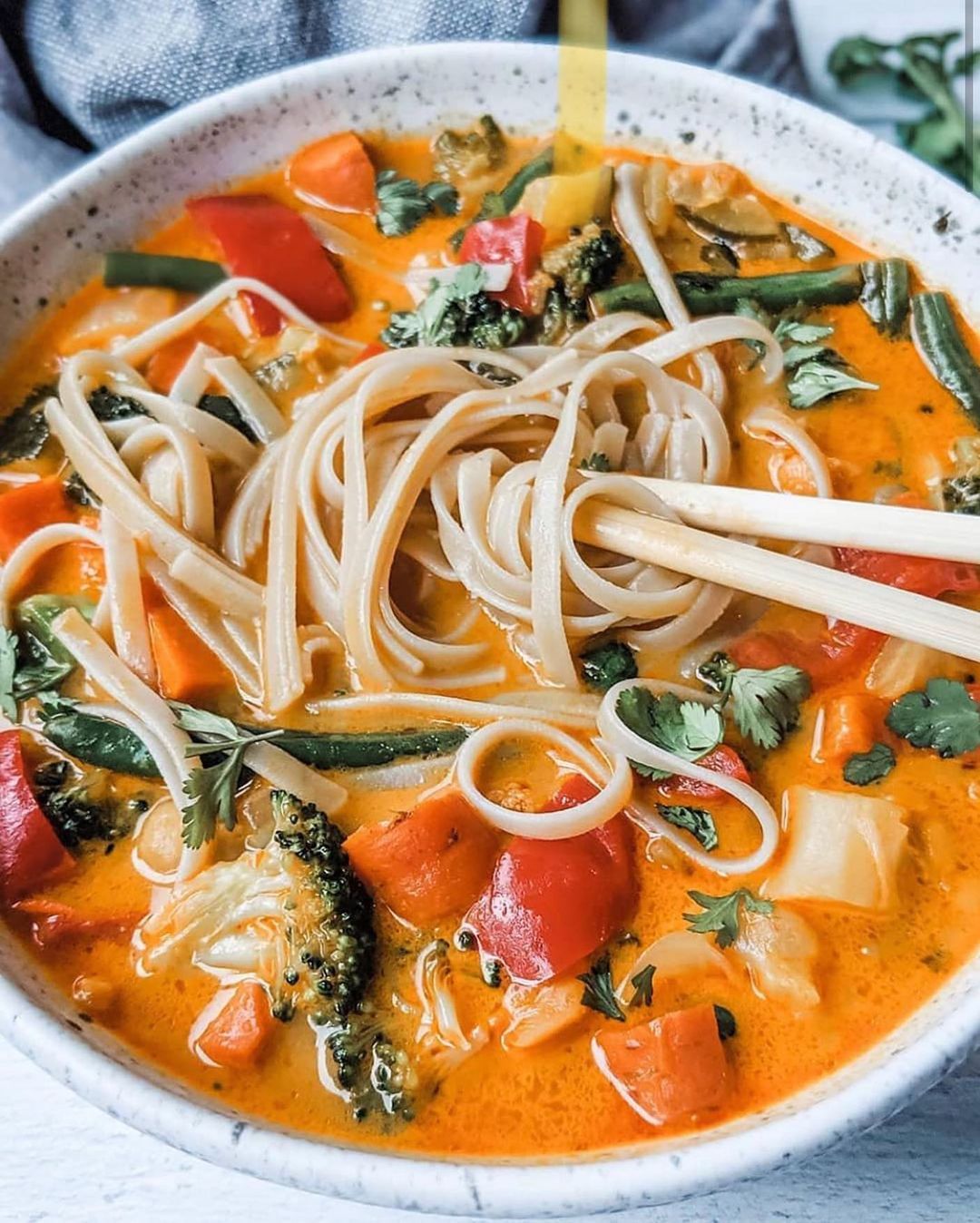 Vegetable Curry Noodle Soup