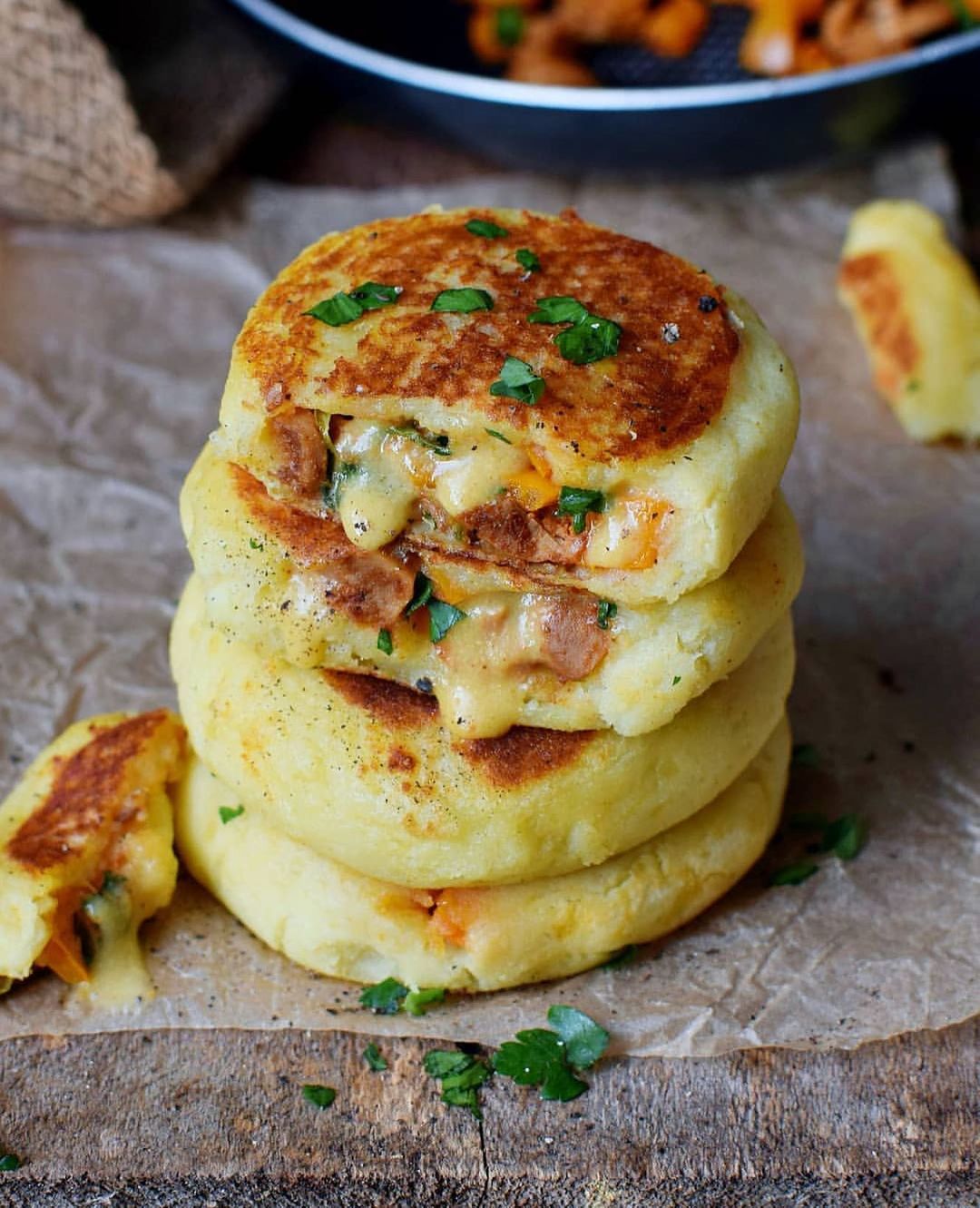 Stuffed Potato Cakes