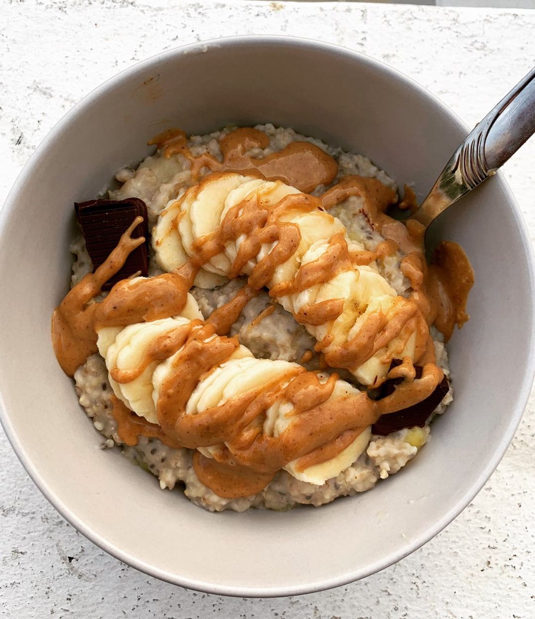 Chocolate Banana Peanut Porridge