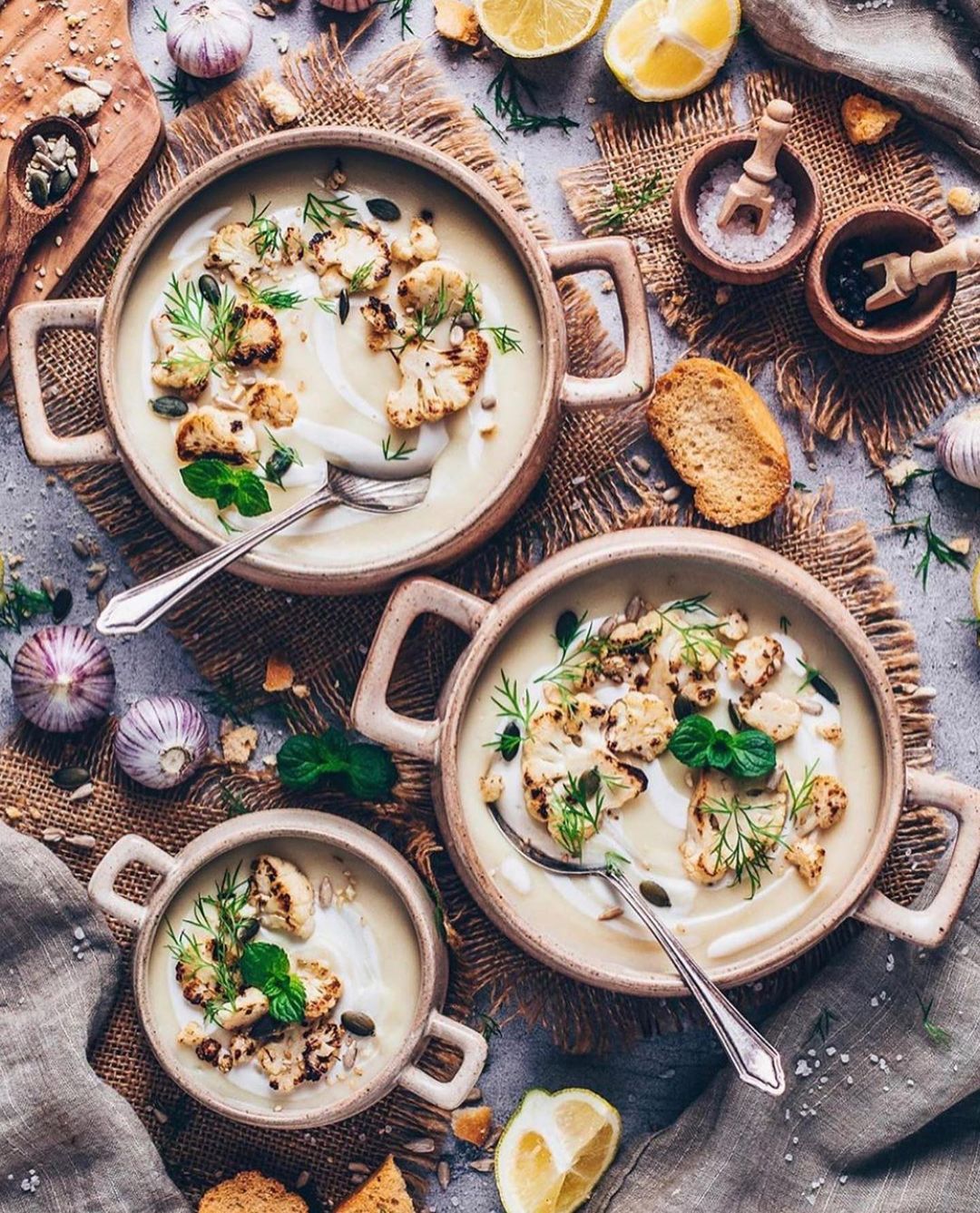 Creamy Vegan Cauliflower Soup