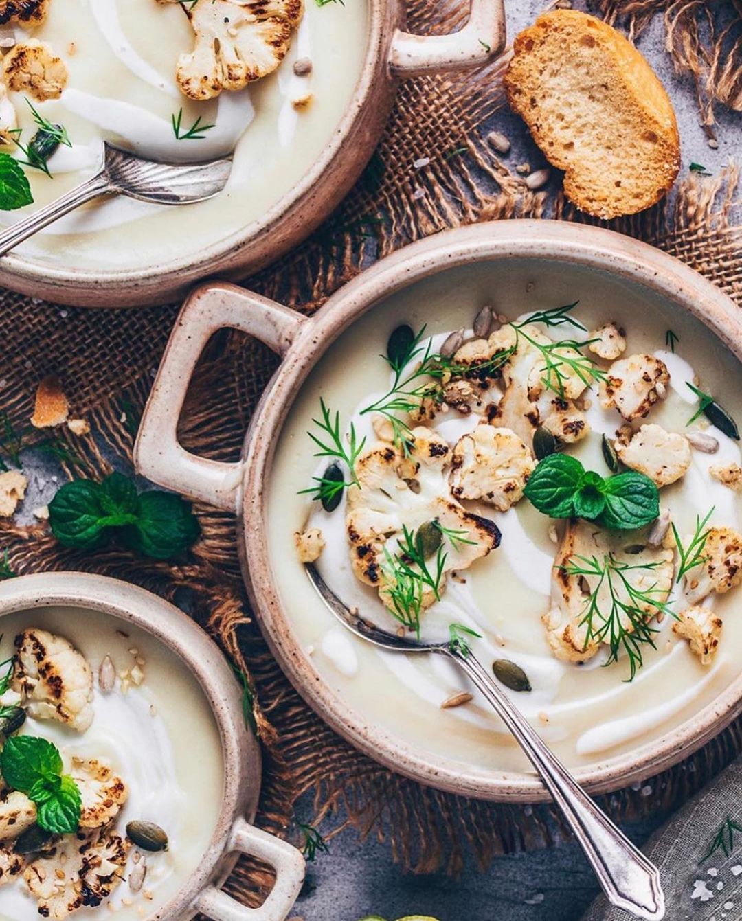 Creamy Vegan Cauliflower Soup