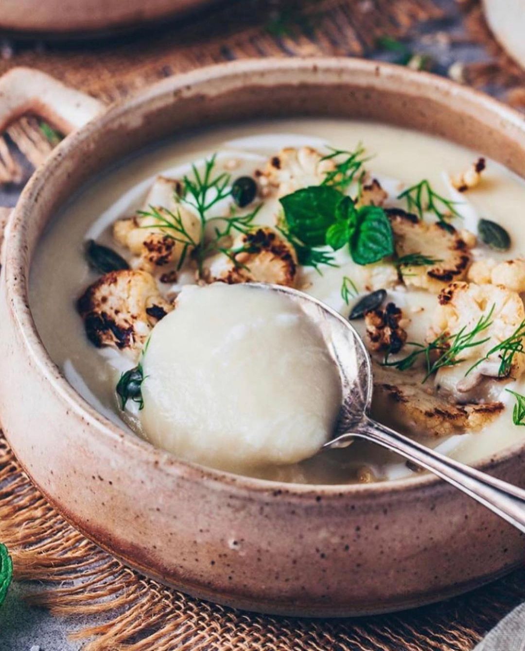 Creamy Vegan Cauliflower Soup
