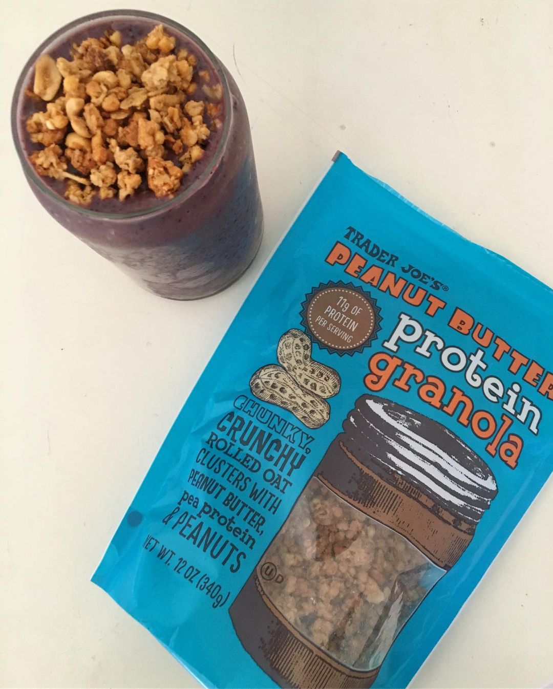 Simple Blueberry Banana Smoothie with Peanut Butter
