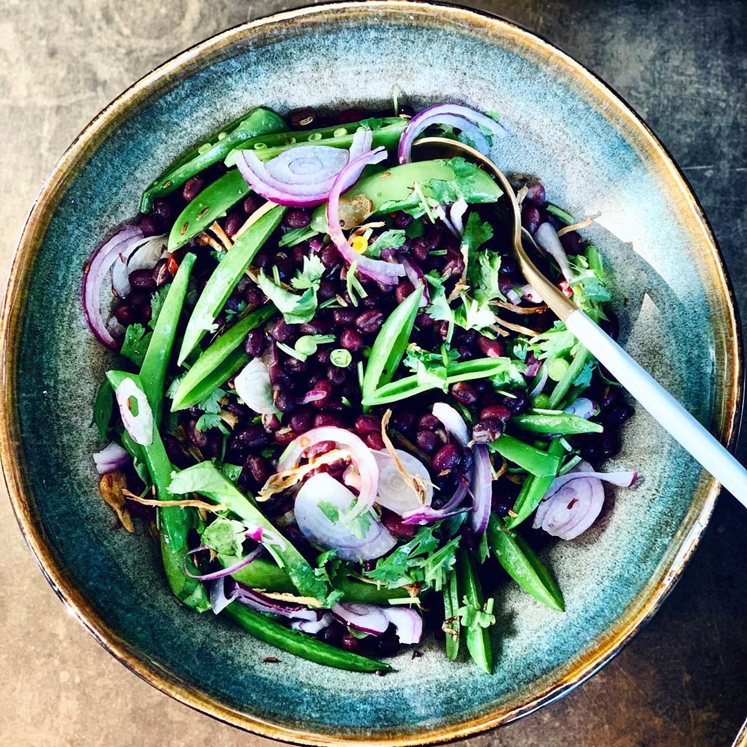 Adzuki Bean Salad with Spicy Ginger Dressing