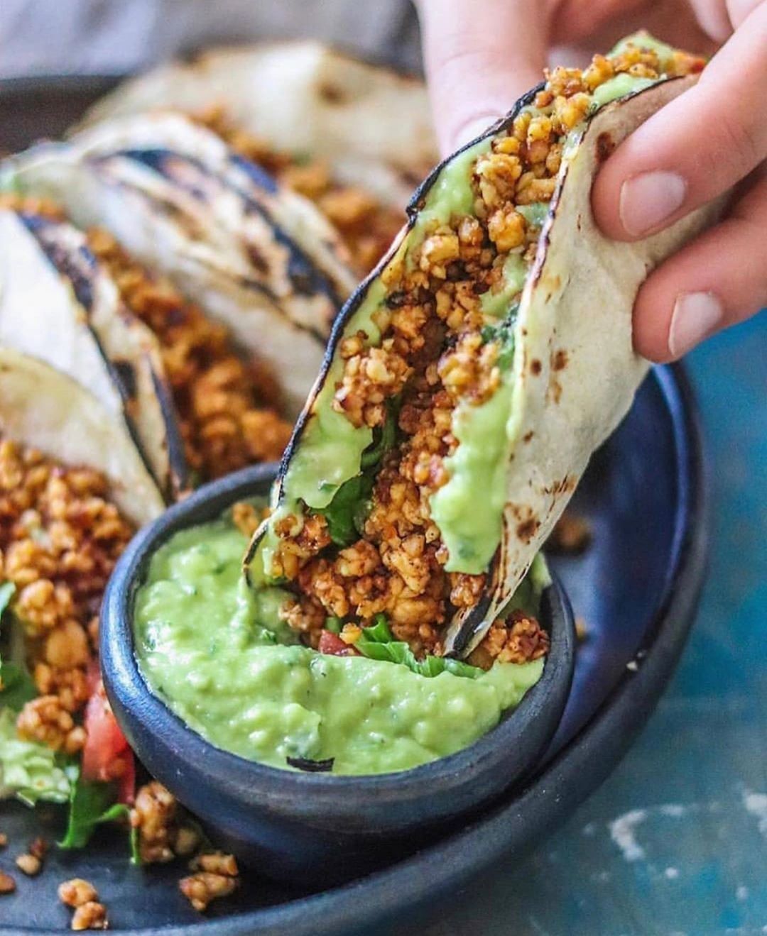Spicy Mexican Tacos with Tempeh Filling