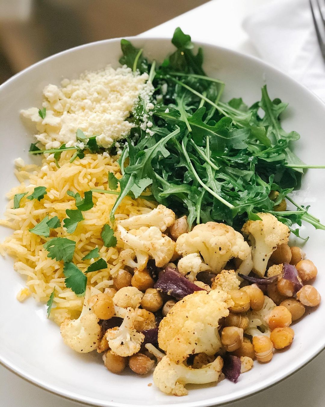 Spiced Chickpea and Cauliflower Bowl