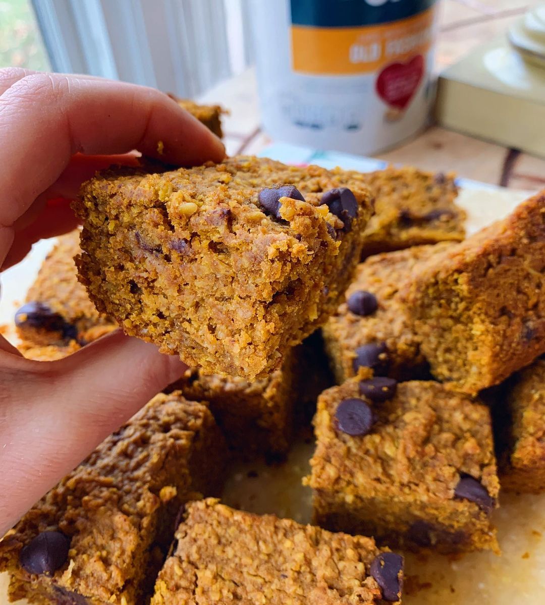 Healthier Gluten-Free Pumpkin Blondies