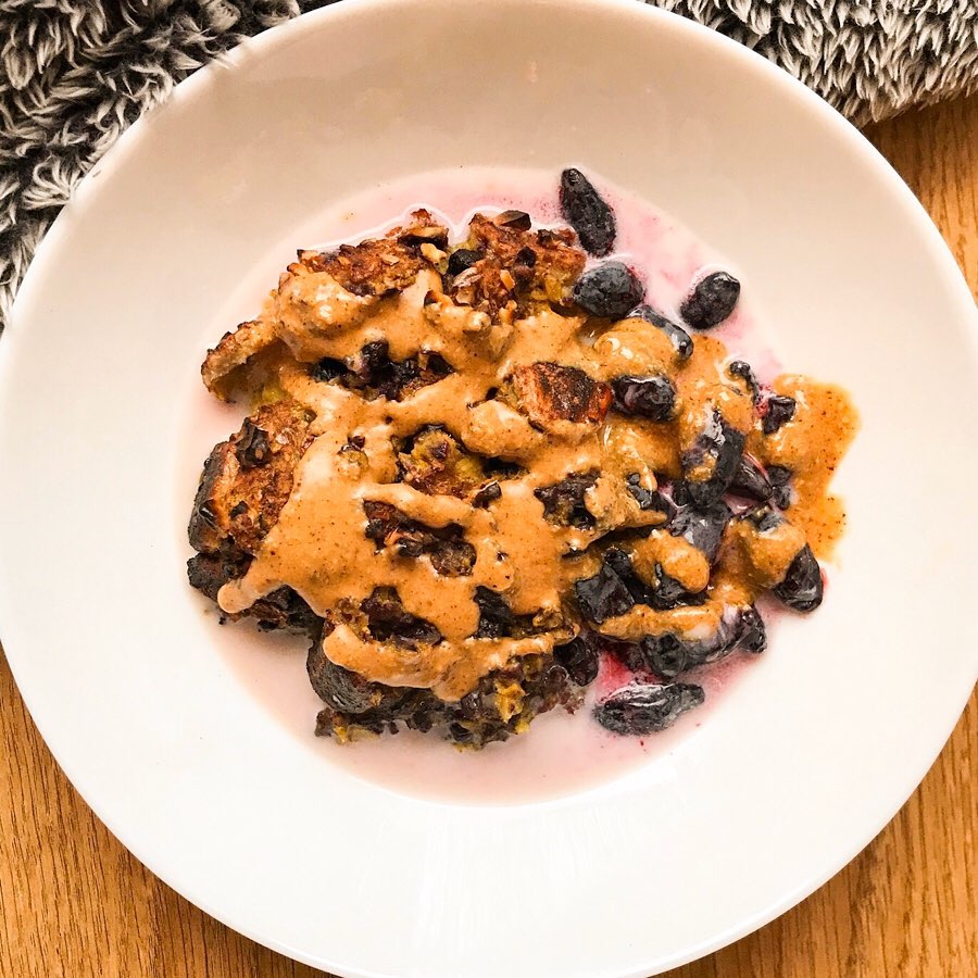 Blueberry Muffin Baked Oats Breakfast