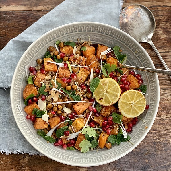 Vegan Persian Chickpea and Sweet Potato Salad