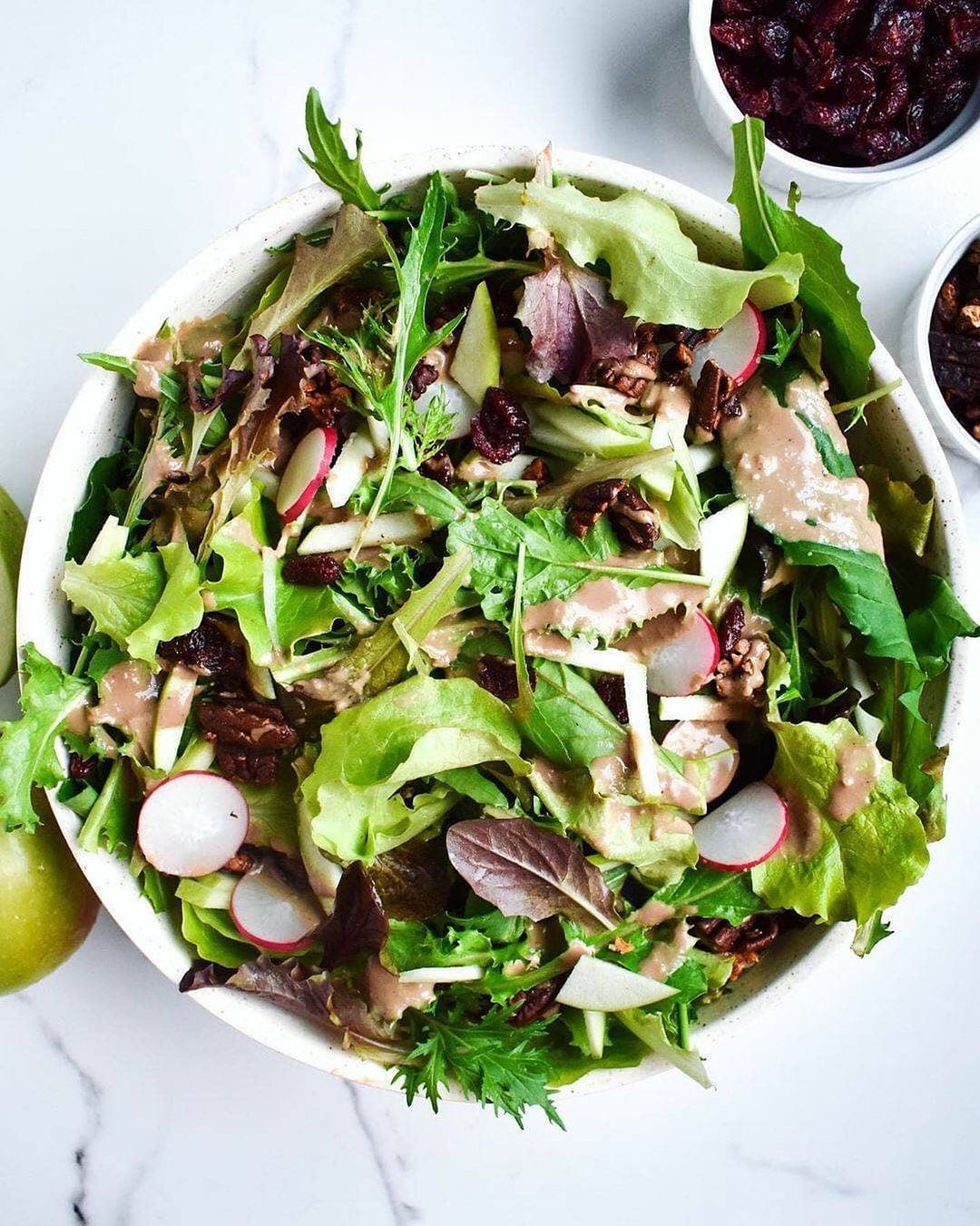 Salad with a Balsamic Tahini Dressing