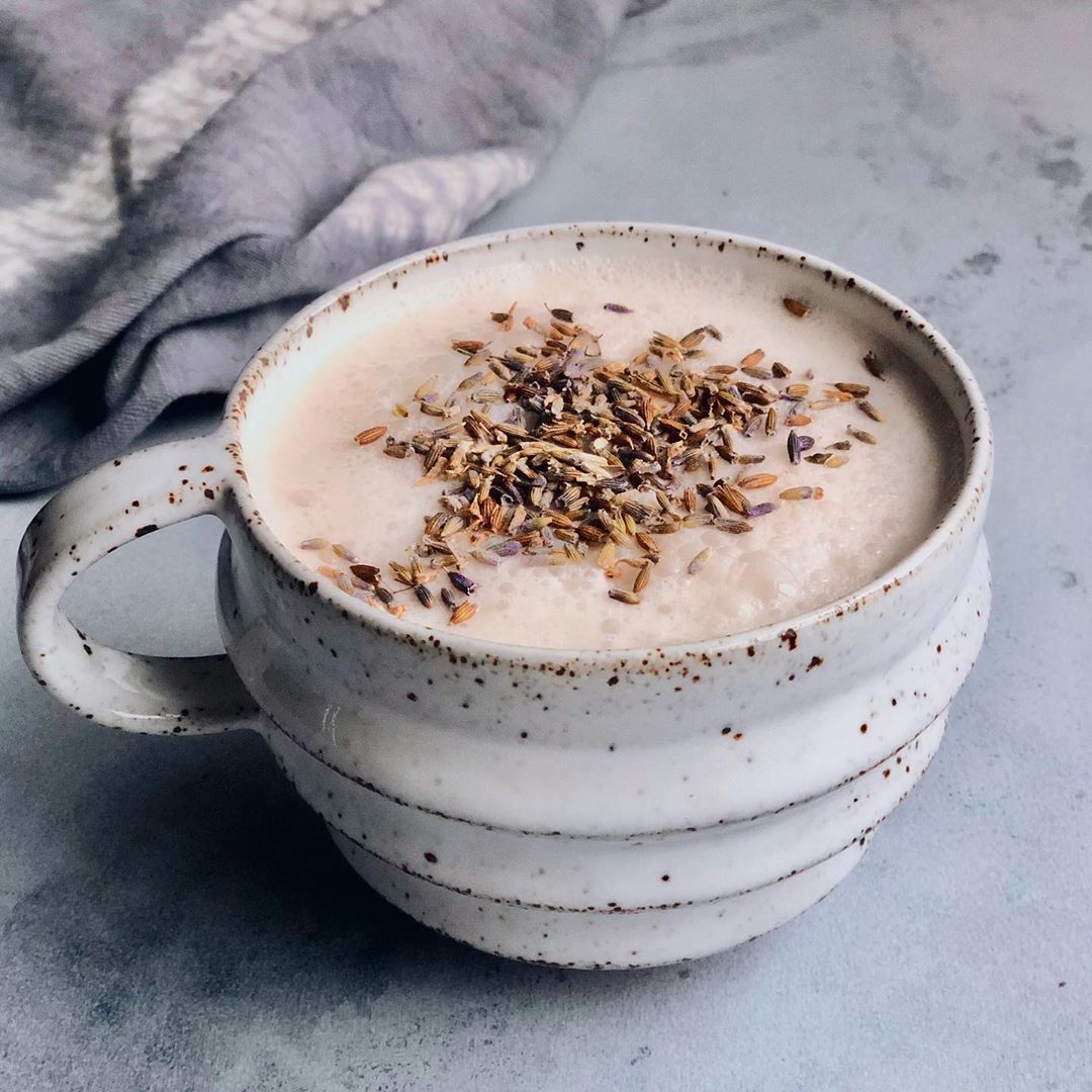 Calming Caffeine-Free Lavender Latte Drink