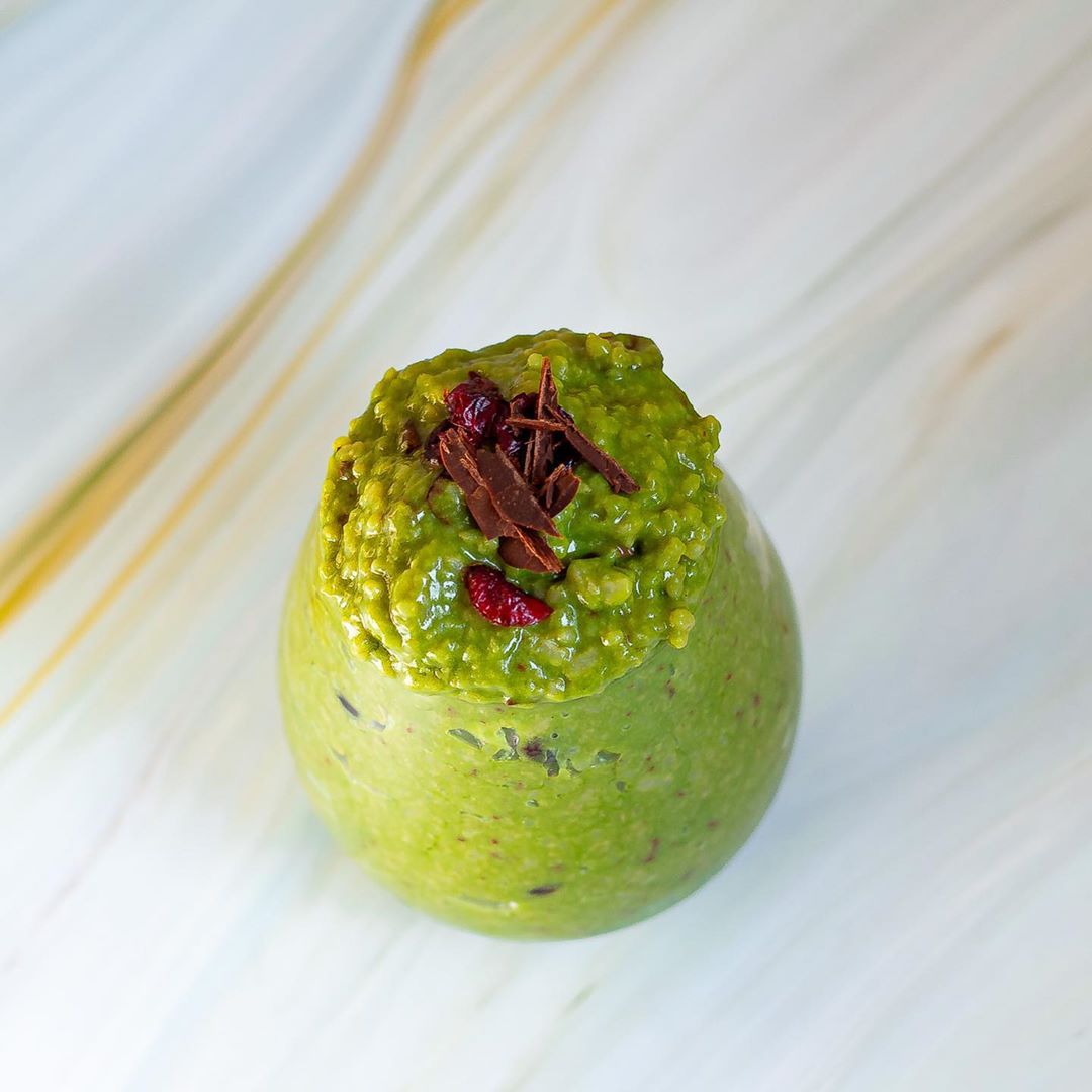 Vegan Matcha Coconut Rice Pudding