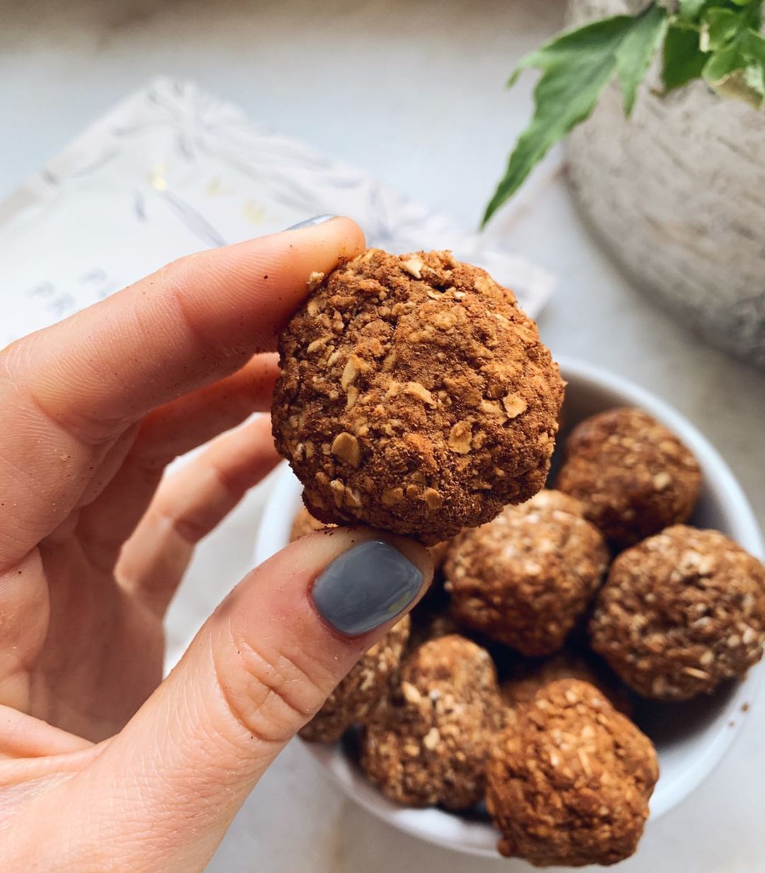 No-Bake Snickerdoodle Protein Bites