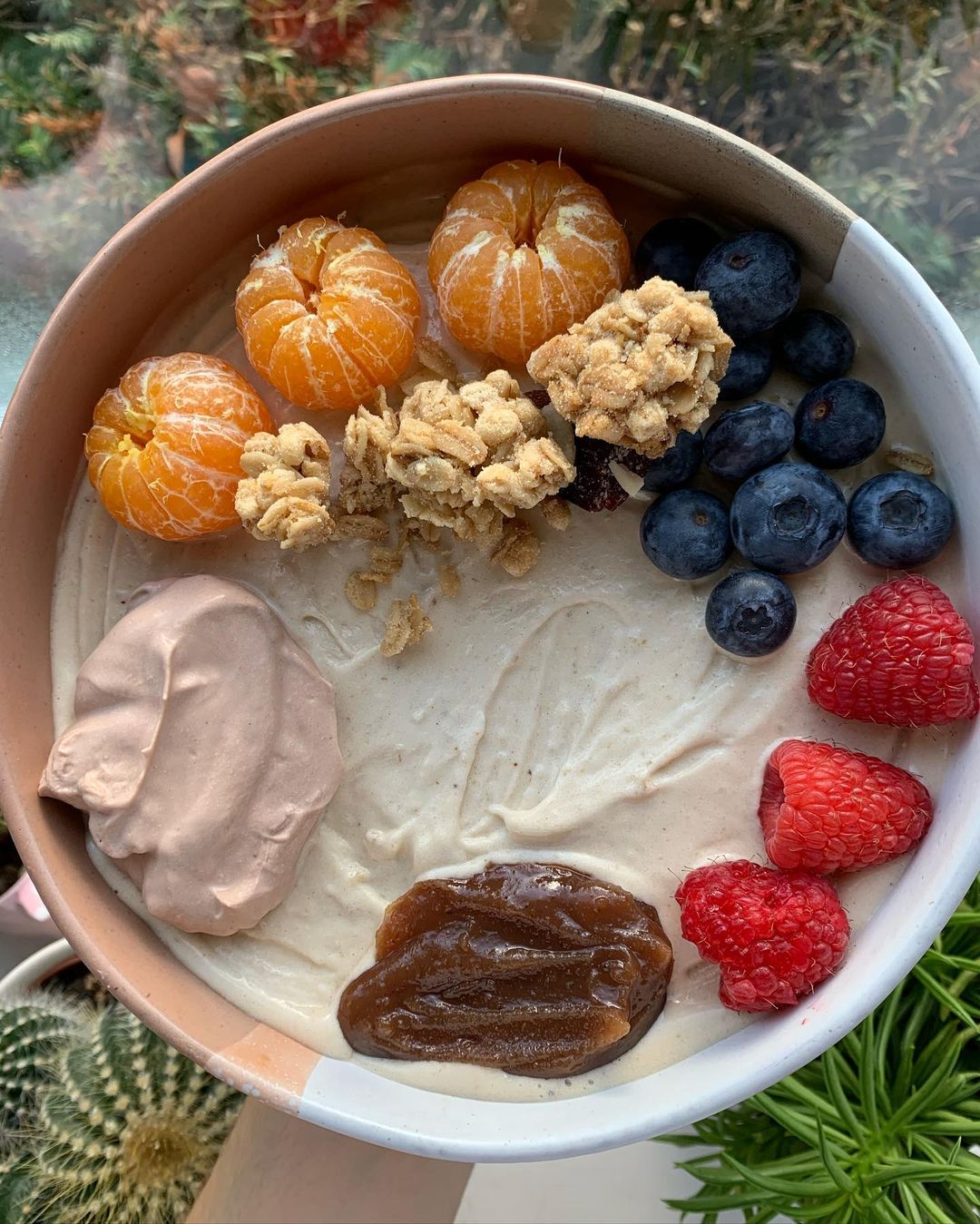 Chestnut Nice Cream with Fruit Toppings