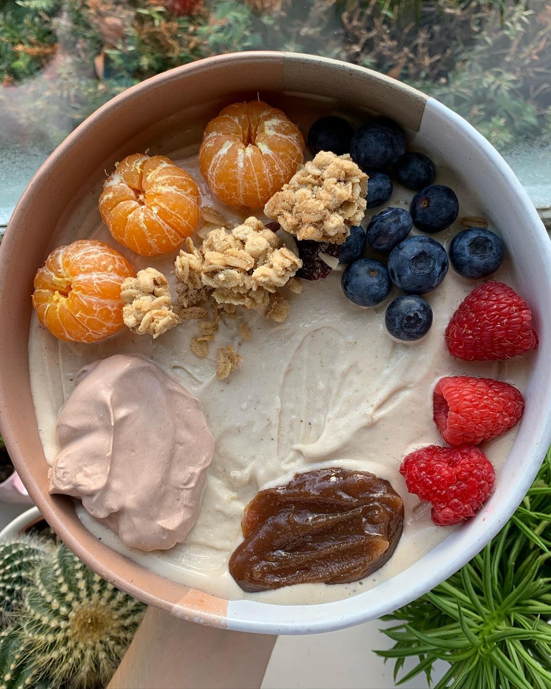 Chestnut Nice Cream with Fruit Toppings