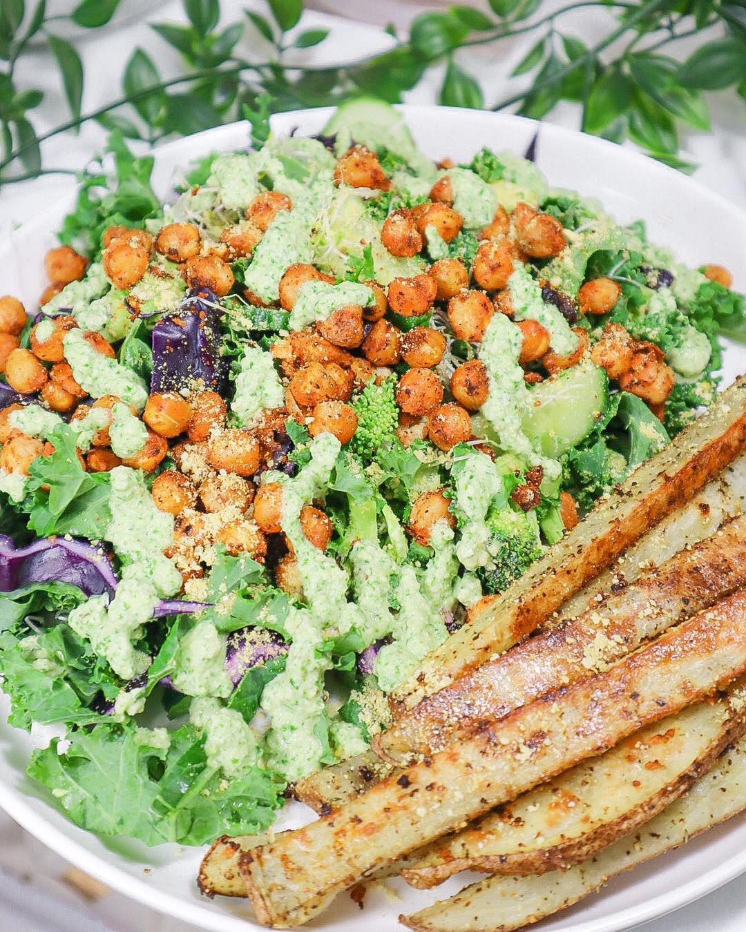 Homemade Fries W Loaded Salad